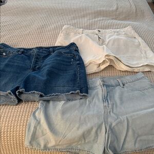 Old Navy Women's Shorts - Dark Blue, Light Blue, White